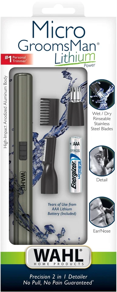 Wahl - Recortadora de detalles húmedos/secos - Plateada Foto 3 de 4