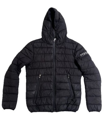 PYREX - HERREN DAUNENJACKE GR. S BLACK SCHWARZ MIT KAPUZE