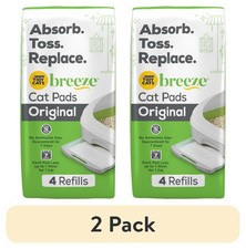  2 pack Cats Breeze Bright Lemongrass Scented Ion Cat Litter Pads Refill Pack