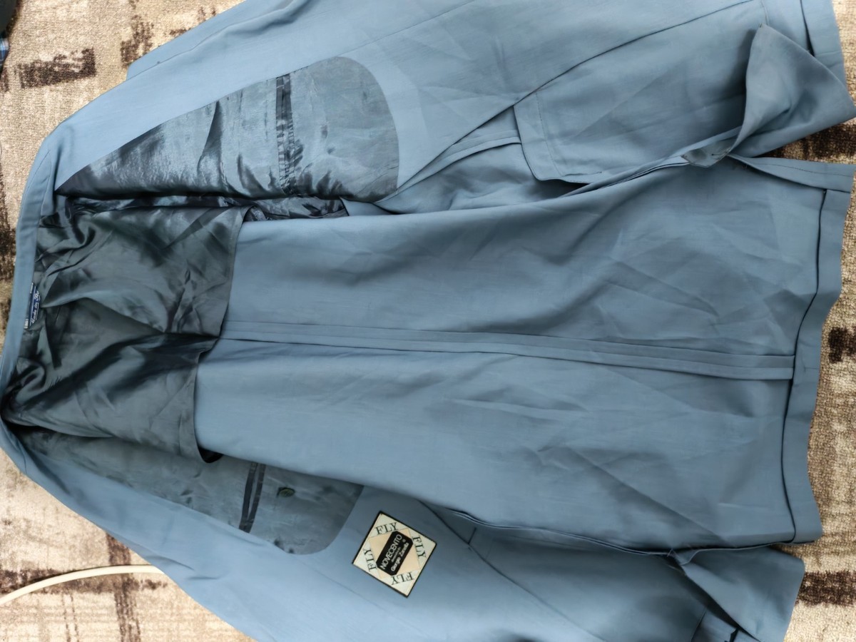 Vintage Giorgio Zanella superfine pure wool classic turquoise 