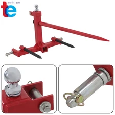 49" Hay Spear 3000lbs Capacity & 2 Stabilizers Spear with 3 Point Trailer Hitch