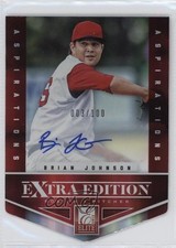 2012 Elite Extra Edition Aspirations Die-Cut Signatures Brian Johnson Auto 13le