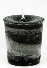 Crystal Journey Candles Protection Black Herbal Reiki Charged Votive Candle 2"