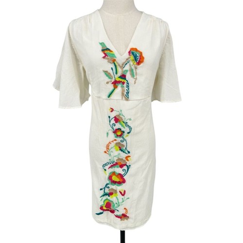 Southern Fashion House Women's XL V-Neck Short Embroidered Dress - CJ