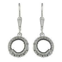 Ohrbrisur OhrhäNger Ohrringe 26X10Mm Kreis Mit Zirkonias Silber 925 | Gallay