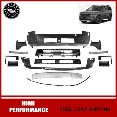 #ad New Front Bumper Cover Grille Kit For 2024 2025 Hyundai Santa Fe 86511 P6000 $1219.38