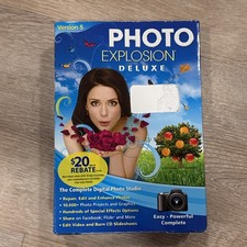 Photo Explosion Deluxe Version 5 Digital Editing Software Box NEW Open Box