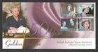2002 BIOT Golden Jubilee Minisheet FDC. First Day Cover. Indian Ocean Territory