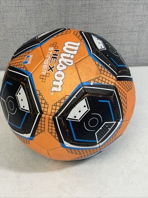 Wilson Hex Stinger Play Size 4 Bright Orange Soccer Ball Youth