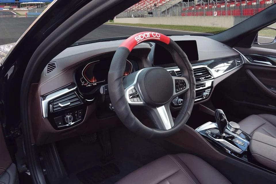 Lenkradabdeckung SPC1111 Auto Universal Schwarz Und Rot Polyester 38cm SPARCO - Bild 4 von 4