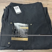 Carhartt R01 BLK Duck Bib Overalls Black Double Knee 52x30 Mens Workwear NWT