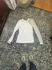 Cavalleria Toscana Swiss Dot Show Shirt Women’s Medium – White