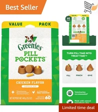 Dog Pill Pockets Natural Chicken Flavor Large 15.8 oz Treat Pack of 60