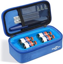 Insulin Vial Cooler Travel Case with TSA Approved Ice Brick, Diabetic Medication