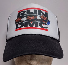 Run DMC Snap Back One Size Fits Most Trucker Style Hat, Mesh Rear Panels