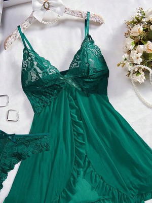 Ladies sexy lingerie set mesh fabric seductive chemise for cheap24