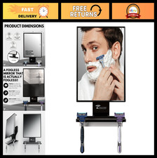 Fogless Shower Mirror - Anti-Fog Adjustable Shaving Mirror with Squeegee - Rust-