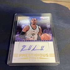 2012-13 Prestige - Prestigious Picks Signatures Kendall Marshall #57 (AU, RC)