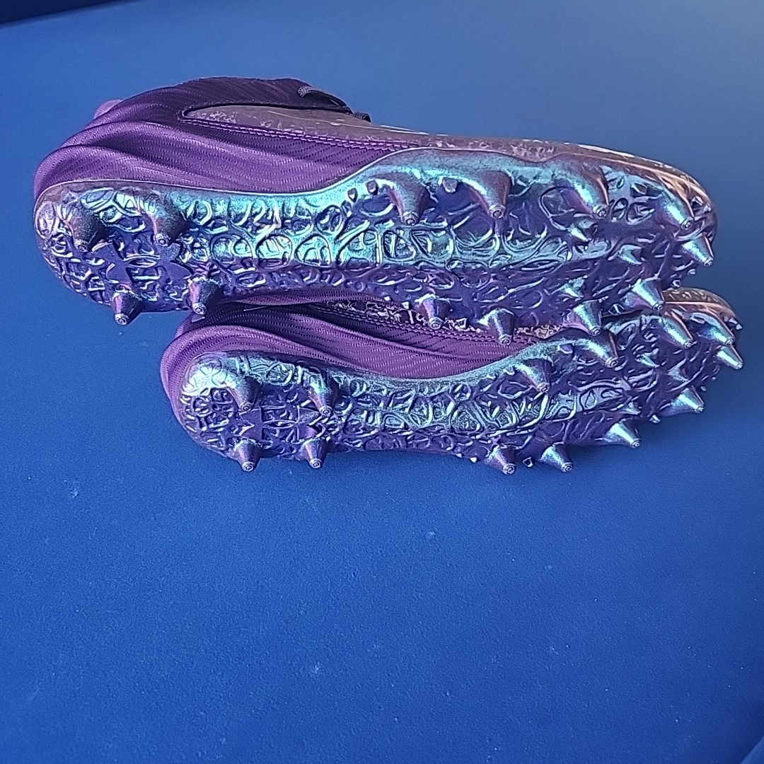 Sz 13 UA Under Armour Blur 2 MC Suede Purple Football Cleats Men’s 3027978-500  thumbnail 6