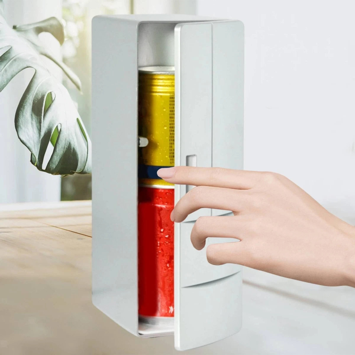GUOMIS Kühlschrank Dosen-Organizer – Automatisch Nachrückend, Für 12 Dosen – 3 Reihen, Verstellbare Breite (6,5–11