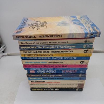 16 x Vintage Michael Moorcock Sci-Fi Fantasy Books Mayflower Bundle Collection