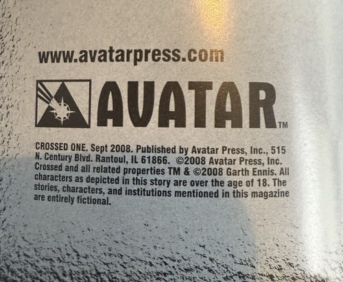 Avatar Comics Horror Crossed Issue #1 One 1st Print Auxiliary Variant LTD /2500 - Picture 2 of 4