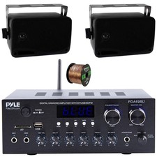 Pyle PDA69BU Bluetooth MP3/SD Home Amplifier Receiver, 2x 3.5" 200W Max Speakers