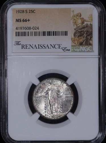 1928 S Standing Liberty Quarter NGC MS66(+) Video, FREE SHIPPING