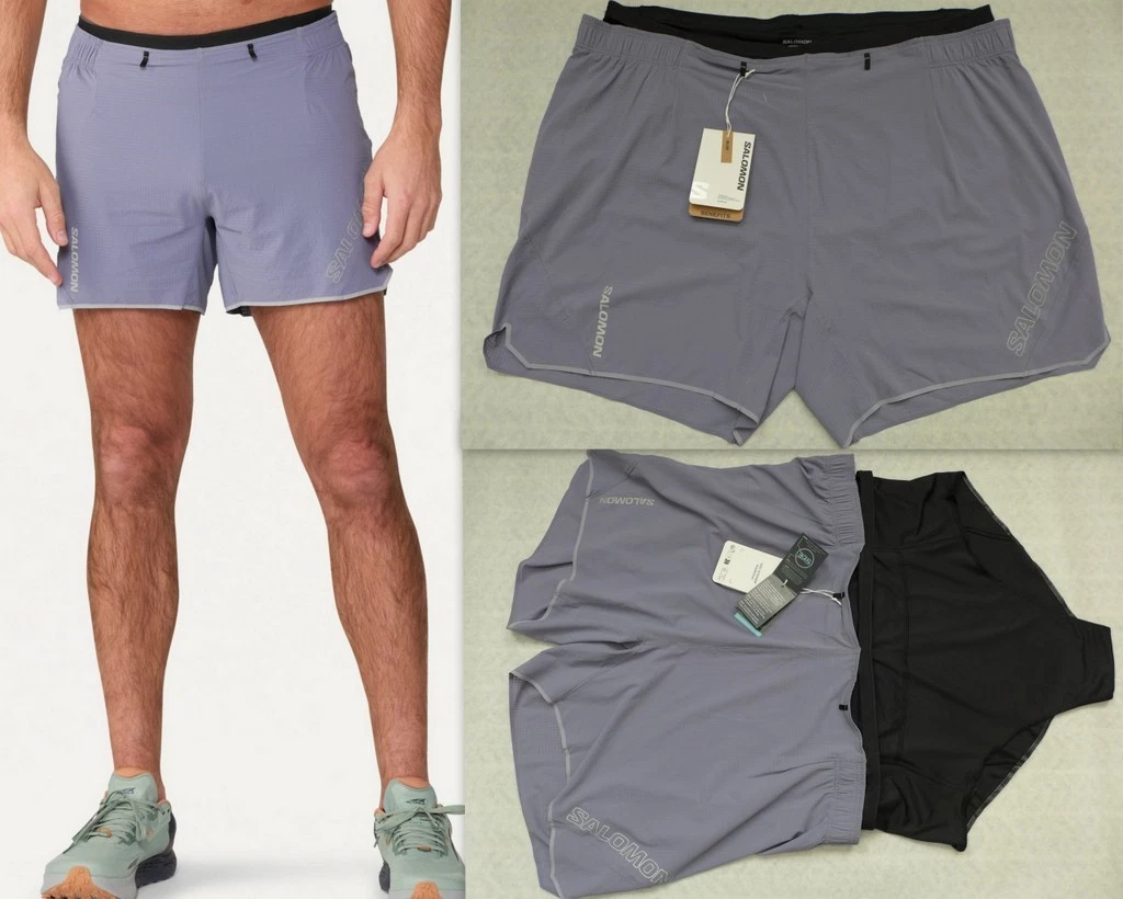 SALOMON Men's XXL Sense Aero Lightweigt Lined Running Shorts NEW