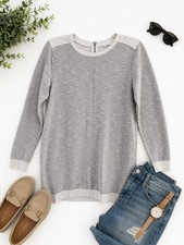 Victorias Secret L Sleeve White/gray Minimalist Sweater Dress. Ladies Small P