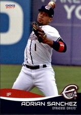 2017 Syracuse Chiefs Choice #21 Adrian Sanchez Maracaibo Venezuela Baseball Card
