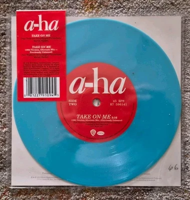 a-ha | Take On Me BLUE Vinyl 7" Record Store Day 2019 Limited Edition - Bild 1 von 2