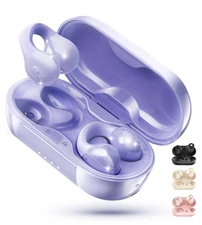 i21 Open Ear Clip On Earbuds Wireless Bluetooth Ear Clip Headphones with Mic,...