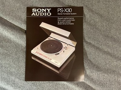 Vintage Sony PS X30 Stereo Turntable System Brochure Spec Sheet 1980's Vintage