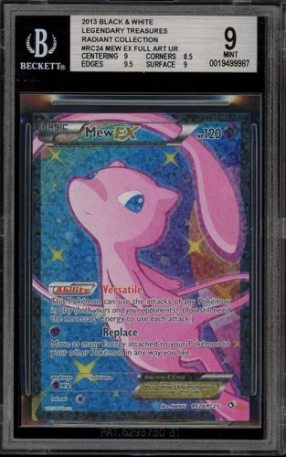 Pokemon Mew Legendary Treasures Radiant Coll. FA #RC24 SQUARE CUT BGS 9 Mint