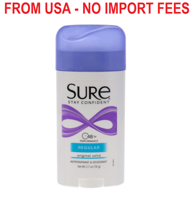 #ad Sure Reg Solid Size 2.7z Sure Regular Original Solid Anti Perspirant Deodorant $3.35