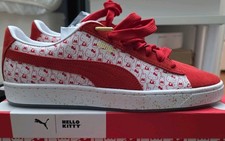 PUMA 2018 50th Anniversary Hello Kitty x Suede Bright Red NIB Womens 9.5 US 7 UK