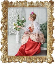 Gold 8x10 Picture Frames Vintage Photo Frame Rose Flower Leaf-8x10