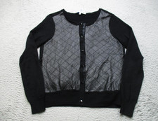 Sandro Cardigan Sweater Womens Small Black Me...