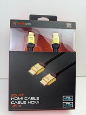 Blackweb 25ft HDMI Cable High Speed w/ Ethernet Nylon Braided Gold Plated NEW