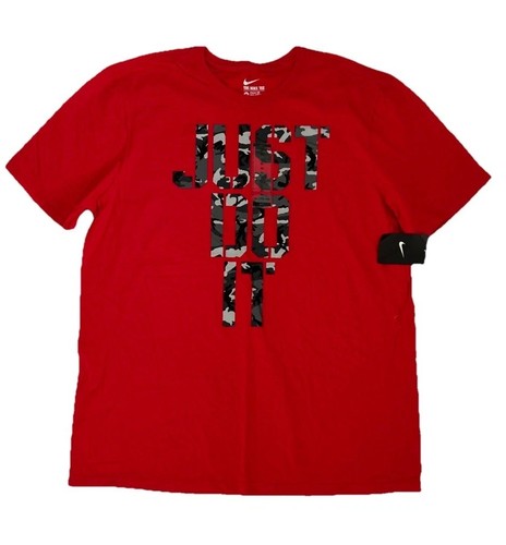 NWT Nike Graphic T-Shirt Men’s Large Red Just Do It T Shirt - Picture 1 of 6