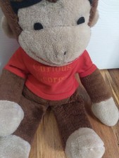 Vintage Curious George Plush Doll 1970s 14 Inch Stuffed Animal