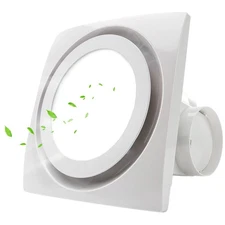 110 CFM Bathroom Exhaust Fan with 12W 6000K LED Light 1.0 Sones Quiet Vent Fan