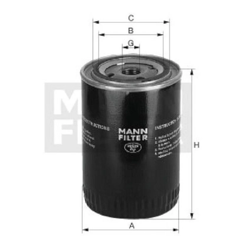 MANN Motorölfilter für Case IHC 531 856 946 955 956 1046 W95017 565W950.17 - Bild 2 von 2