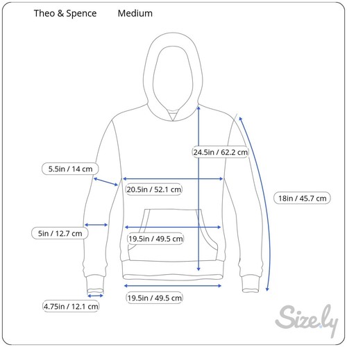 Theo & Spence Medium weißer Hoodie schwarz Blitzdruck neu mit Etikett $ 68 - Bild 2 von 5