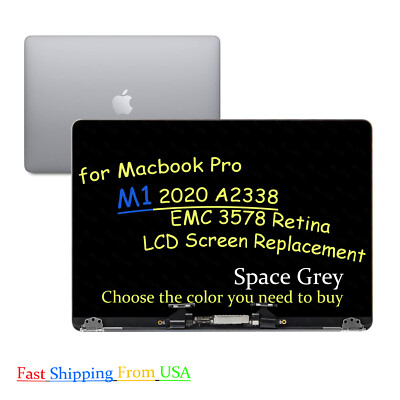 LCD Screen Assembly Replacement For Macbook Pro 13'' A2338 2022 Gray Silver MYD83
