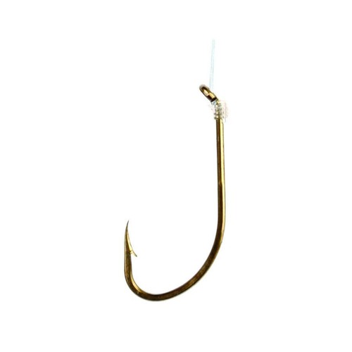 Qty 6 Size 8 Eagle Claw Plain Shank Snell 031-8 Fishing Hooks American Made USA - Picture 2 of 7