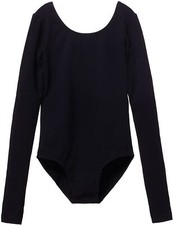 Toddler Girls Basic Long Sleeve Dance Ballet Leotard Outfit Bodysuit Gymnasti...