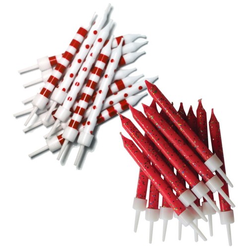 Birthday Cake Candles with Holders - Pack of 12 - Cake Topper Decorations - Picture 24 of 31