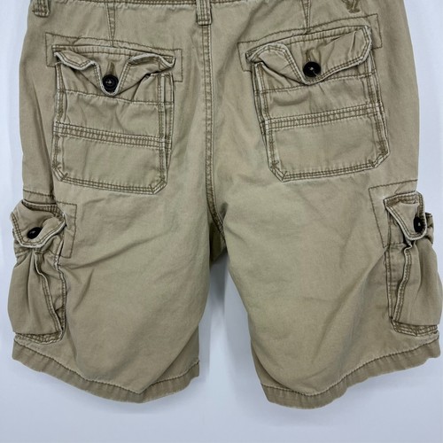 American Eagle Cargo Shorts Men's 30 Beige Classic Fit Cotton Pockets Y2K - Picture 6 of 10